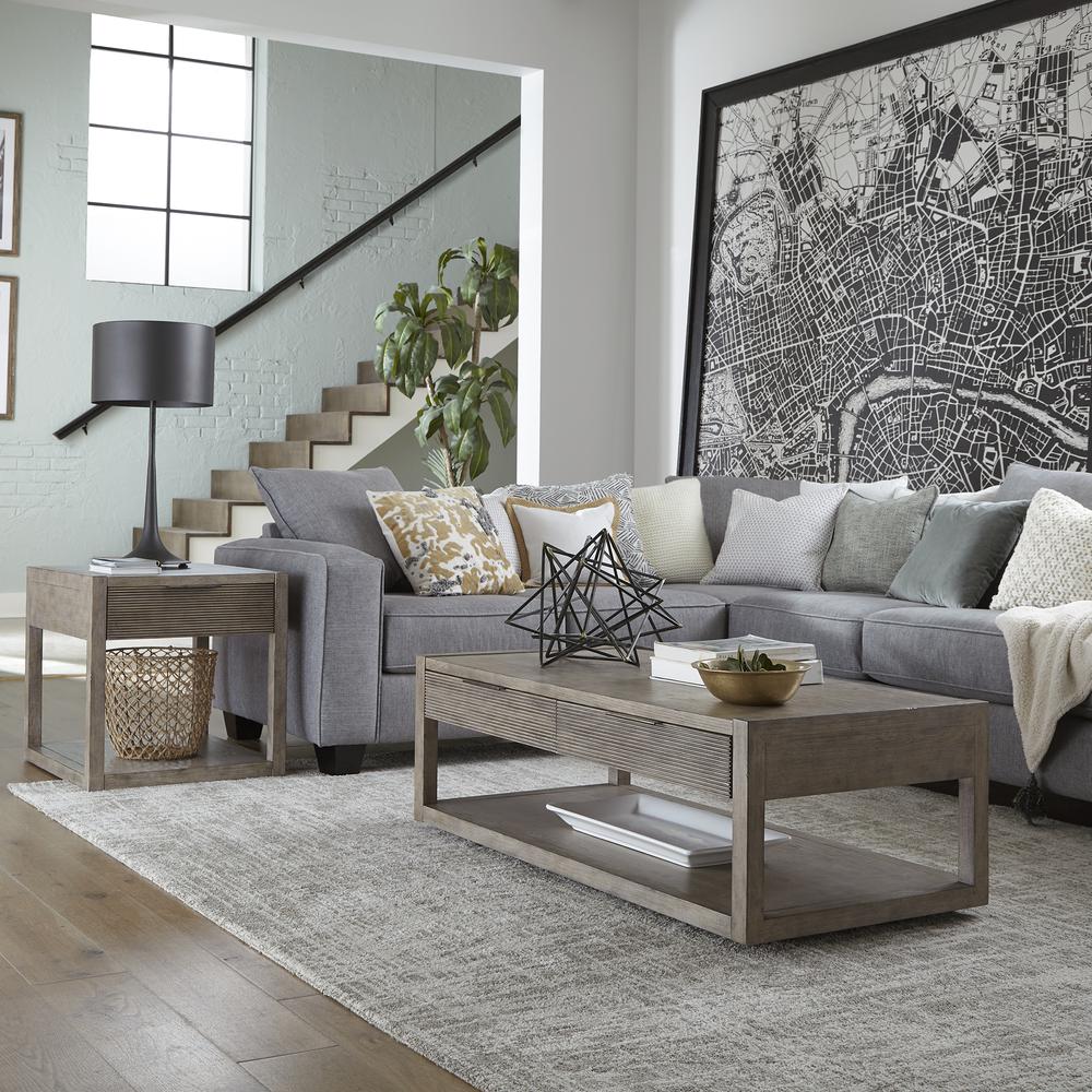 Bartlett Field 3 Piece Set (1-Cocktail 2-End Tables) in Grey. Picture 1