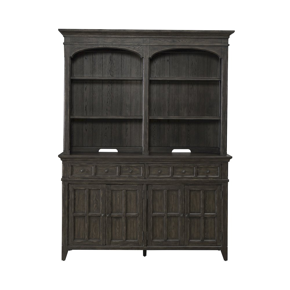 Hutch & Buffet in Rubberwood Solids & Split Heart White Oak Veneers. Picture 4