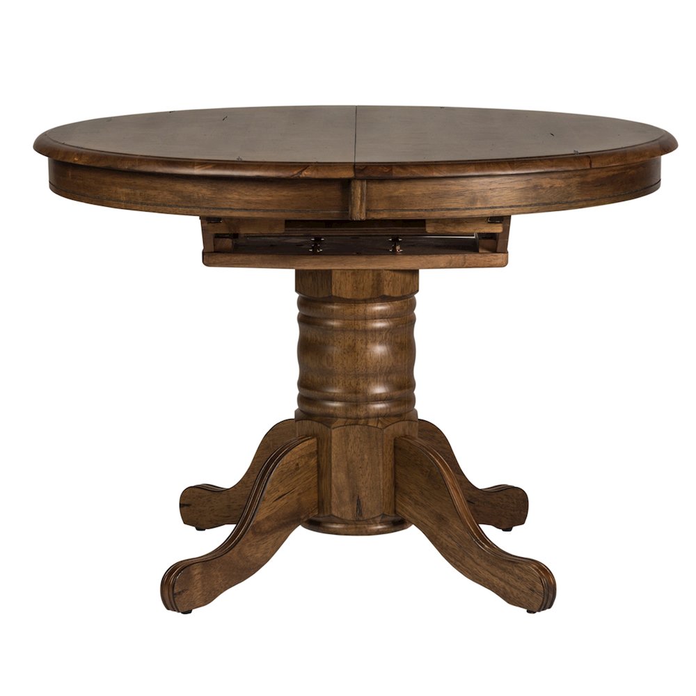 Pedestal Table in Rubberwood Solids. Picture 1