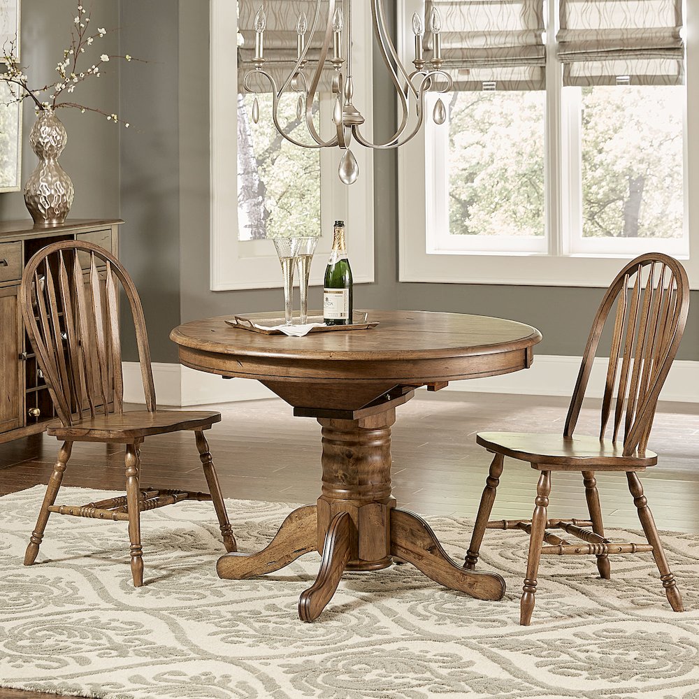 Pedestal Table in Rubberwood Solids. Picture 2