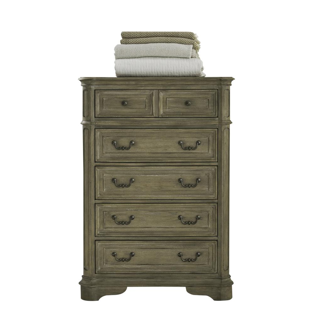 Magnolia Manor 5 Drawer Chest in Weathered Bisque. Picture 2