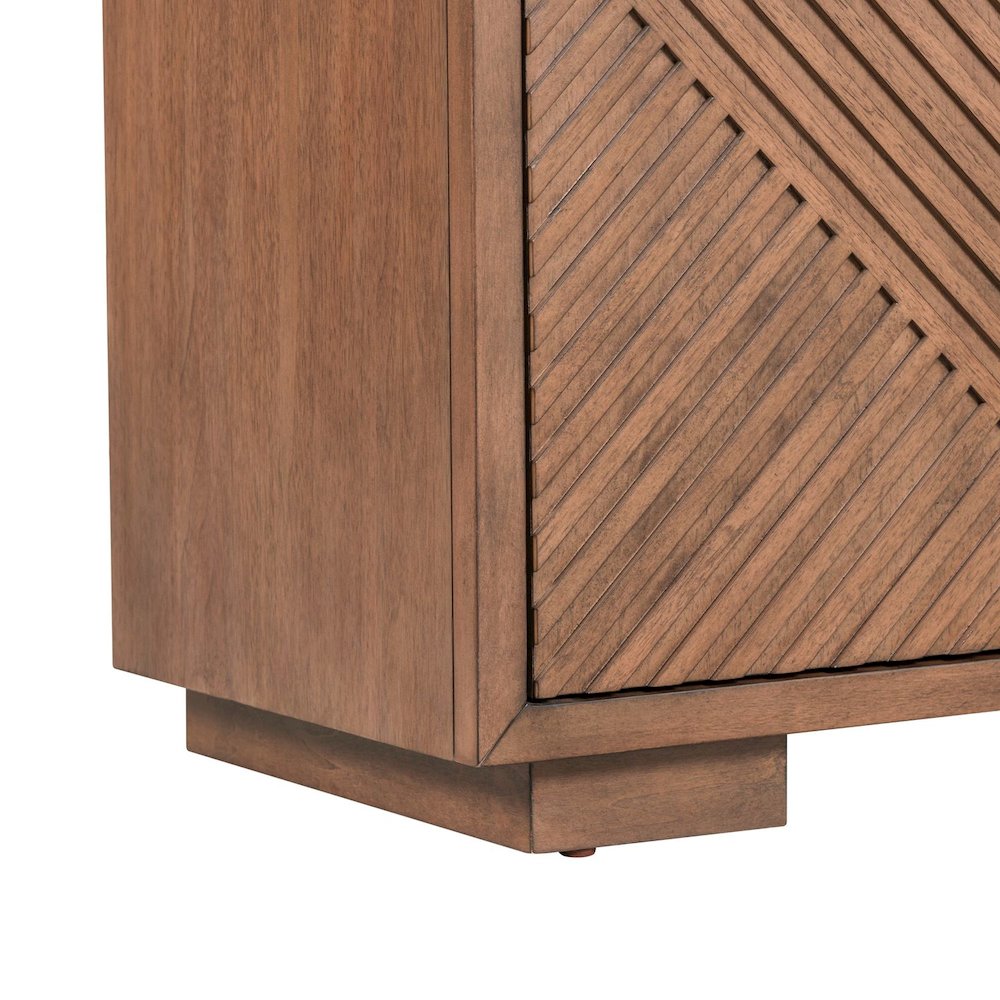 Easton Entertainment Stand 84 Inch TV Console  - Urban Bronze Poplar Wood. Picture 11