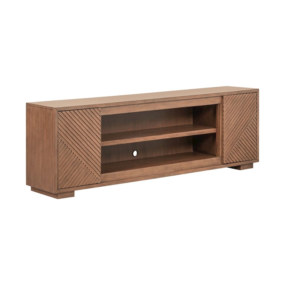 Easton Entertainment Stand 84 Inch TV Console  - Urban Bronze Poplar Wood. Picture 1