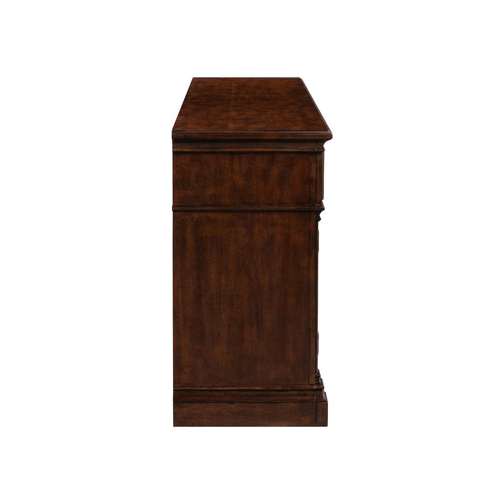 Arden Road 84 Inch TV Console for Living Room  - Satin Cherry. Picture 1