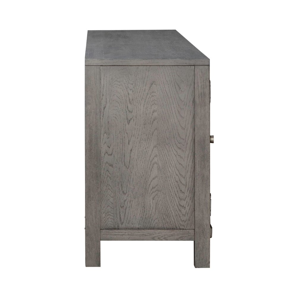 Heated LED Fireplace TV Consoles 78 Inch - Dusty Charcoal with Heavy Distressing. Picture 1