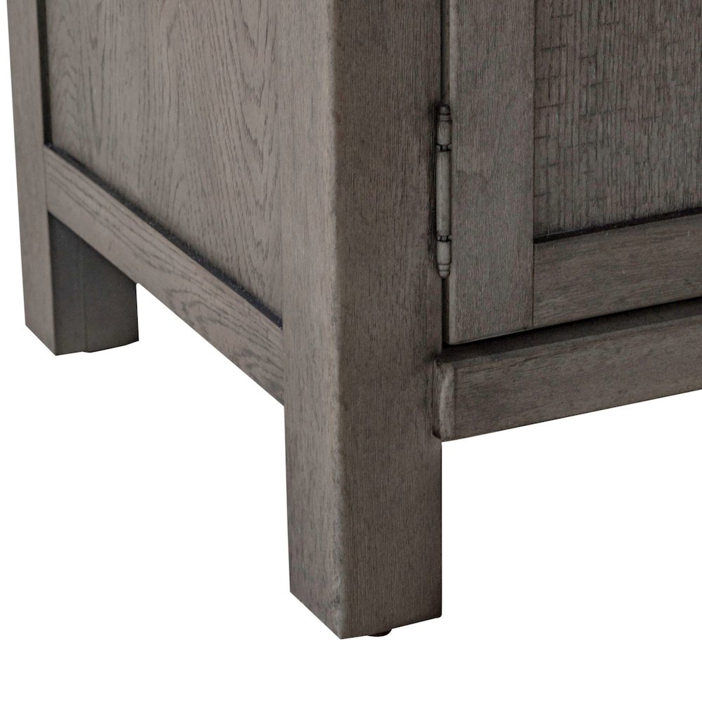 Heated LED Fireplace TV Consoles 78 Inch - Dusty Charcoal with Heavy Distressing. Picture 6