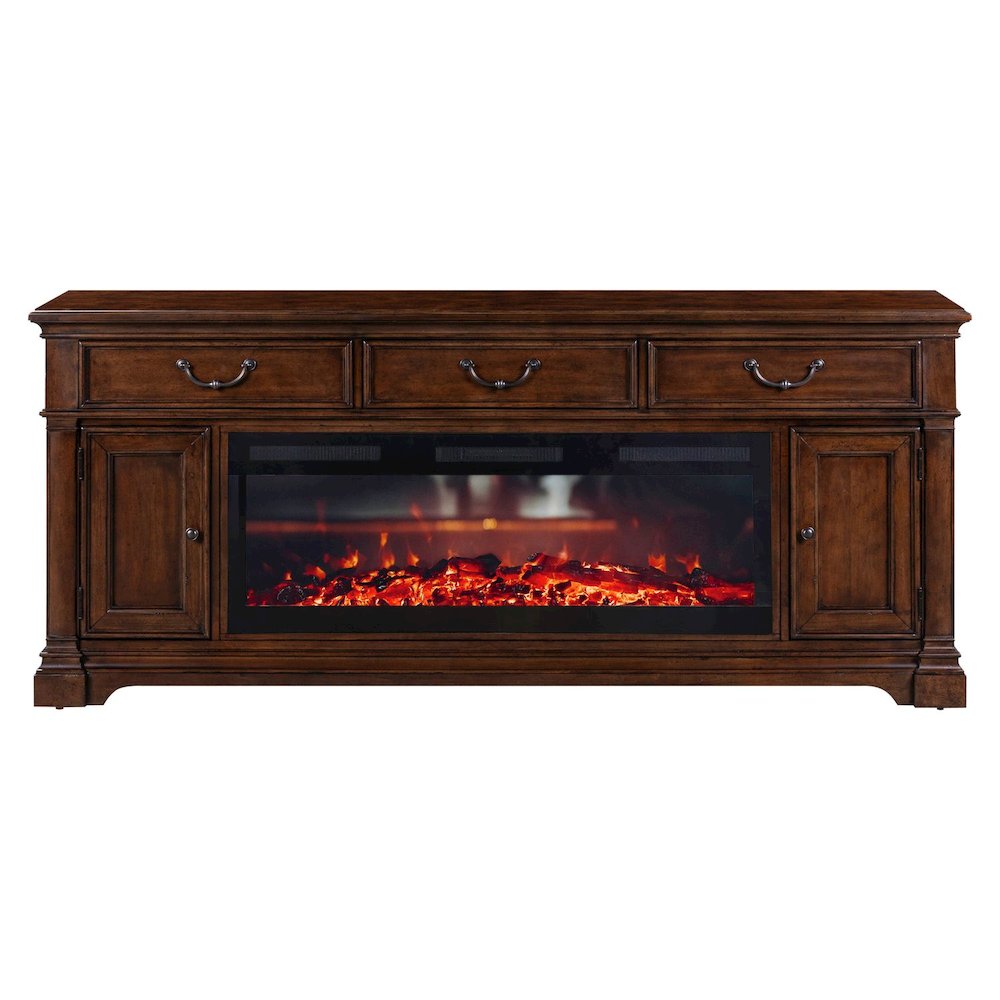Arden Road Heated LED Fireplace TV Consoles 84 Inch - Satin Cherry. Picture 8
