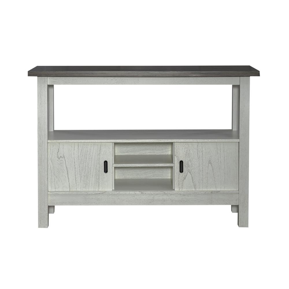 Brook Bay Sideboard in Textured White w/ Carbon Gray Top. Picture 2