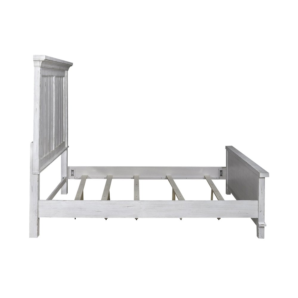King Panel Bed in Pine Solids & Veneers. Picture 6