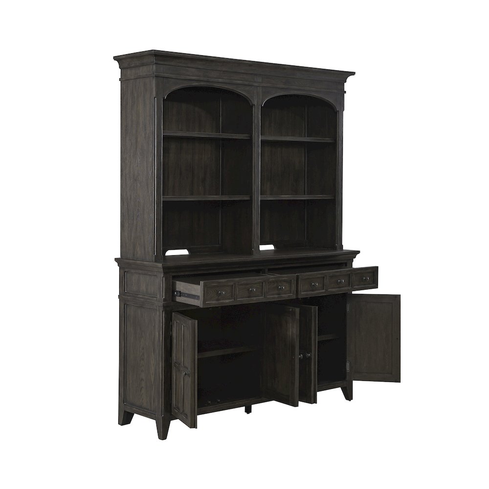 Hutch & Buffet in Rubberwood Solids & Split Heart White Oak Veneers. Picture 1