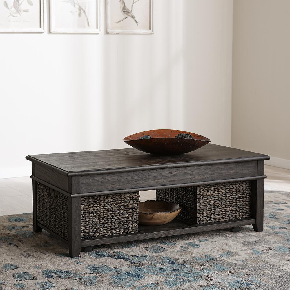 Mill Creek Lift Top Cocktail Table in Peppercorn. Picture 4