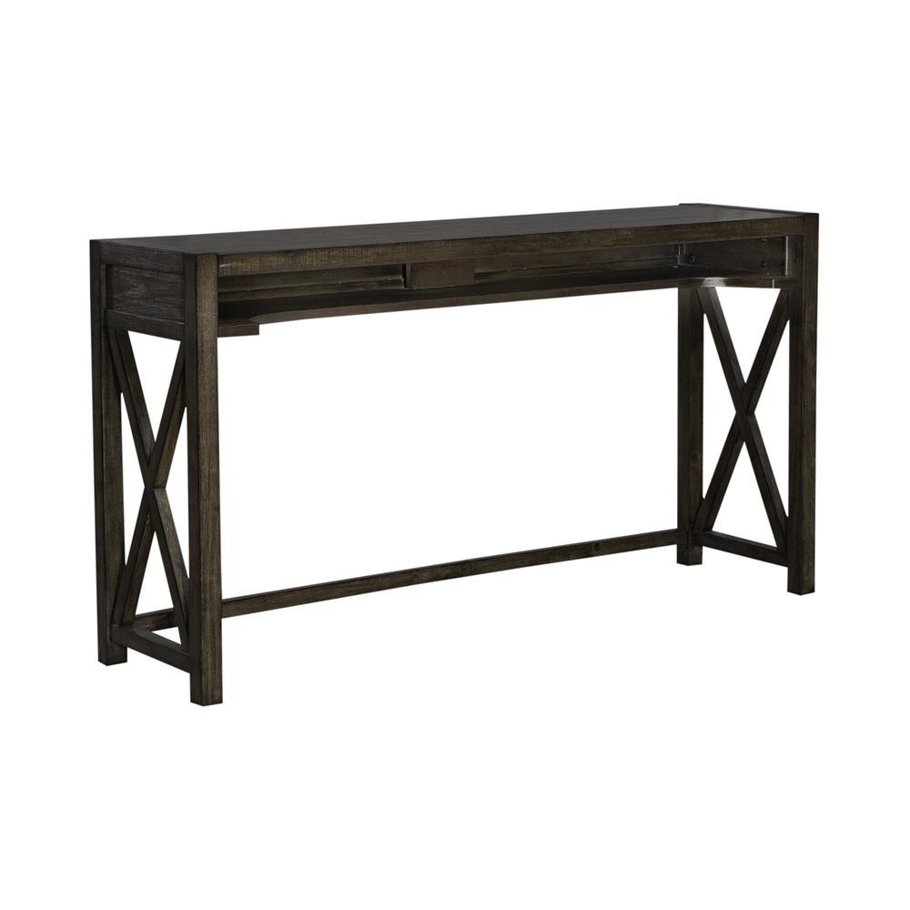 Lennox Console Bar Table in Weathered Chestnut. Picture 1