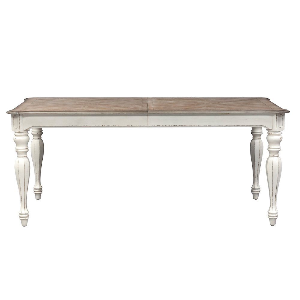 Opt 5 Piece Leg Table Set in Rubberwood Solids w/ White Oak & Birch Veneers. Picture 2