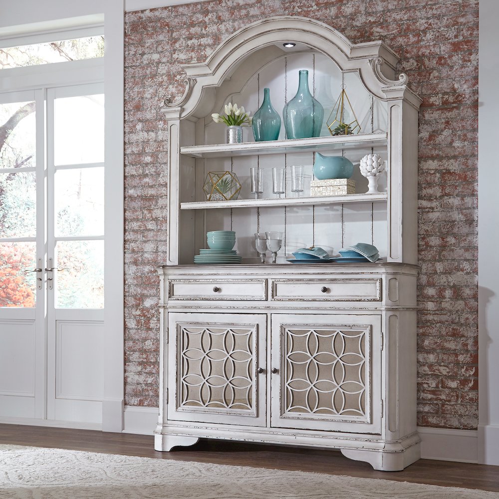 Hutch & Buffet in Rubberwood Solids w/ White Oak & Birch Veneers. Picture 8