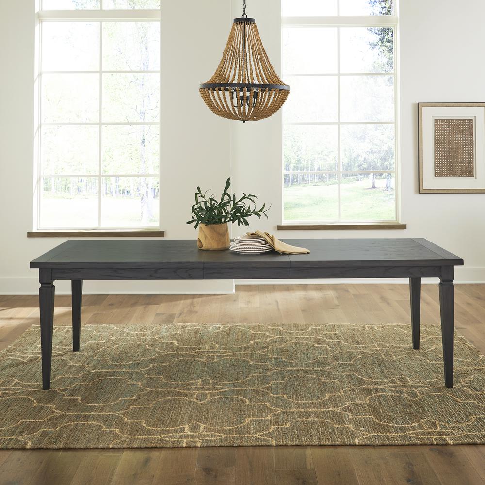 Caruso Heights Rectangular Leg Table Blackstone Finish in Blackstone Finish. Picture 2