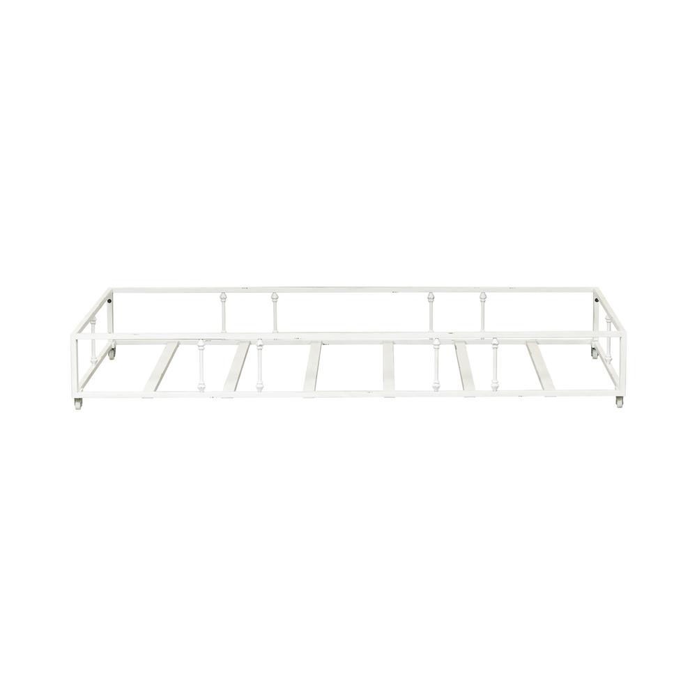Vintage Series Twin Metal Trundle - Antique White in Distressed Metal. Picture 3