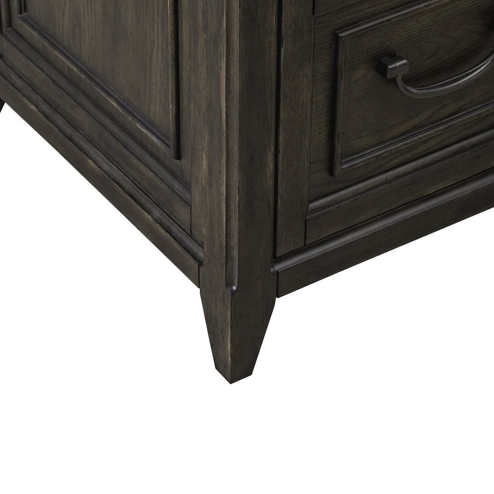 Executive Credenza in Rubberwood Solids w/ Split Heart White Oak Veneers. Picture 6
