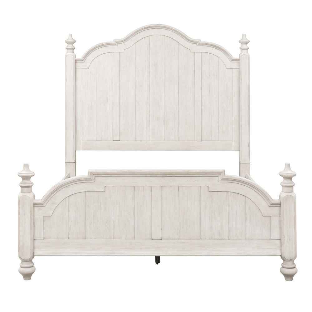 Queen Poster Bed, Dresser & Mirror in Pine Solids with Hickory and Pine Veneers. Picture 2