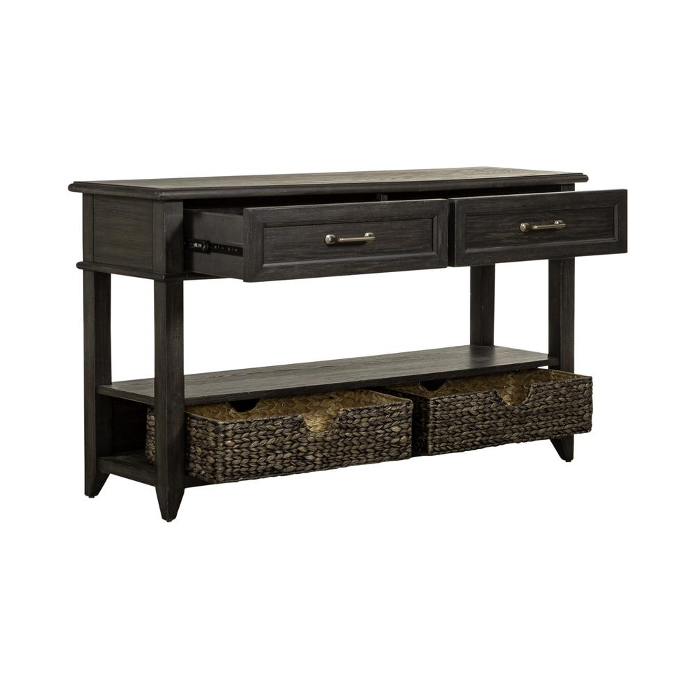 Mill Creek 2 Drawer Sofa Table in Peppercorn. Picture 3
