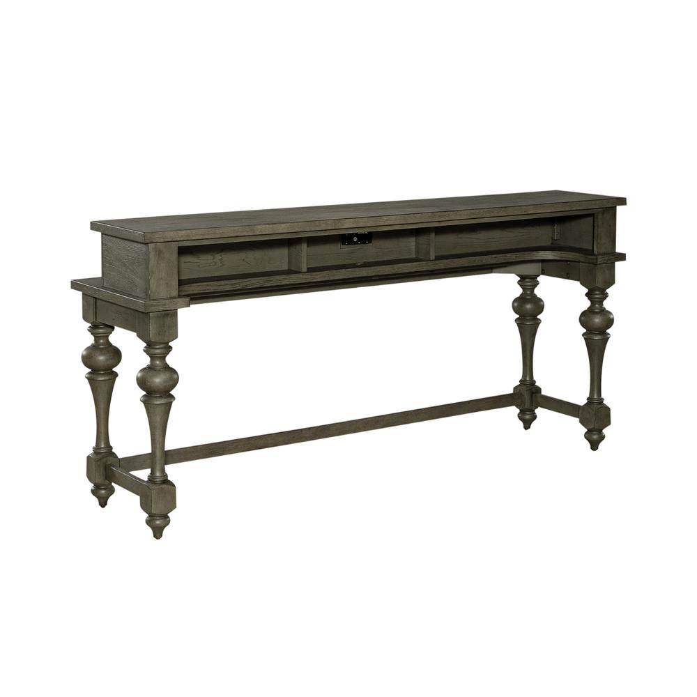 Liberty Furniture Americana Farmhouse Console Bar Table - Dusty Taupe. Picture 1