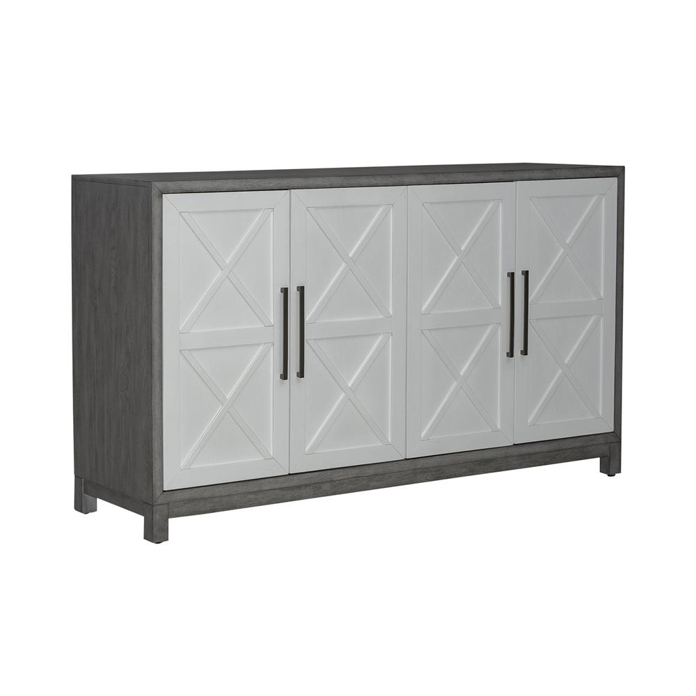 Accent Buffet Contemporary White in Two-Tone Shell White. Picture 1
