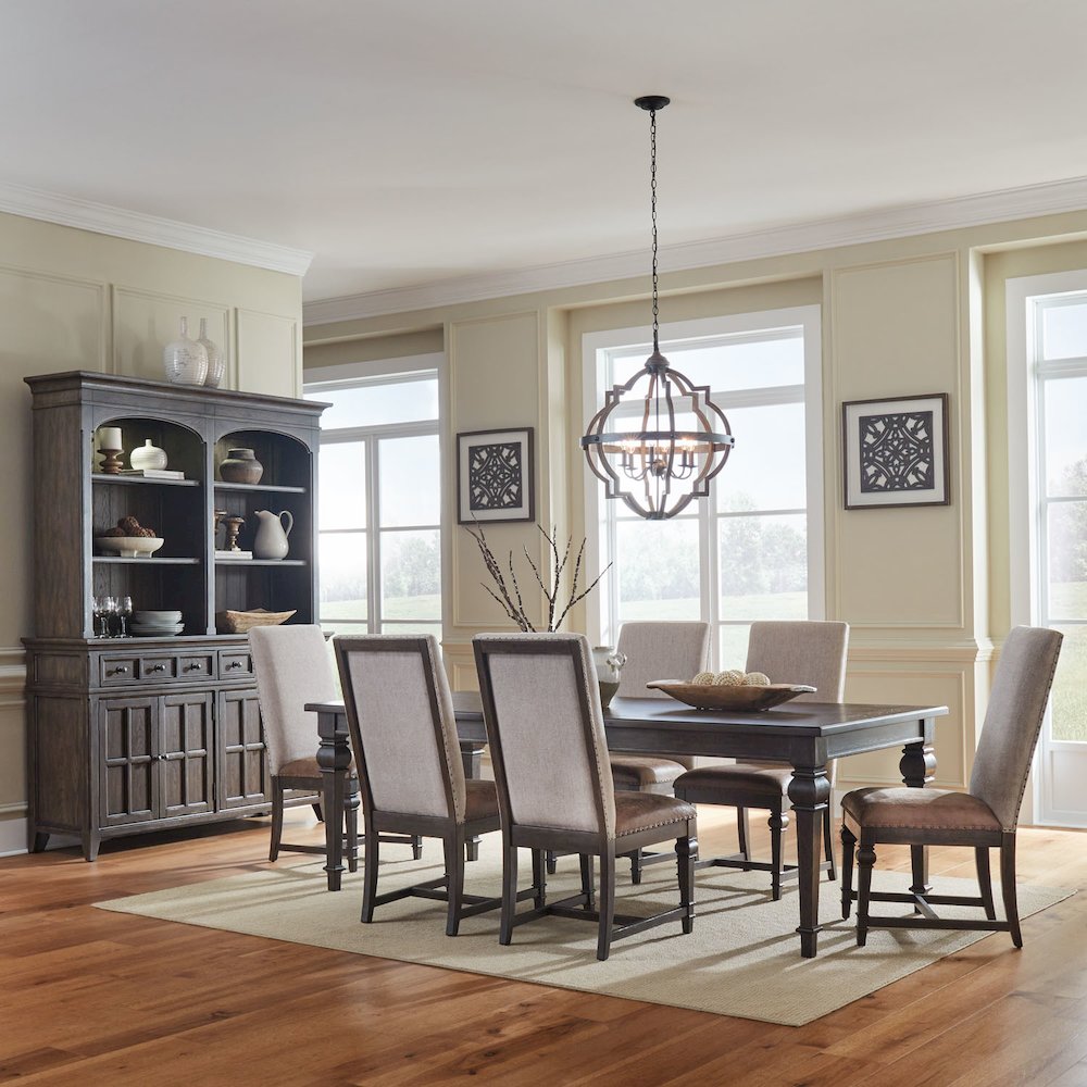 Paradise Valley Opt 7 Piece Rectangular Table Set. Picture 1