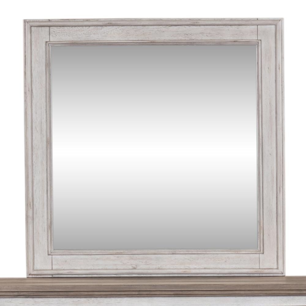 Heartland Landscape Mirror in Antique White w/ Tobacco Top. Picture 3
