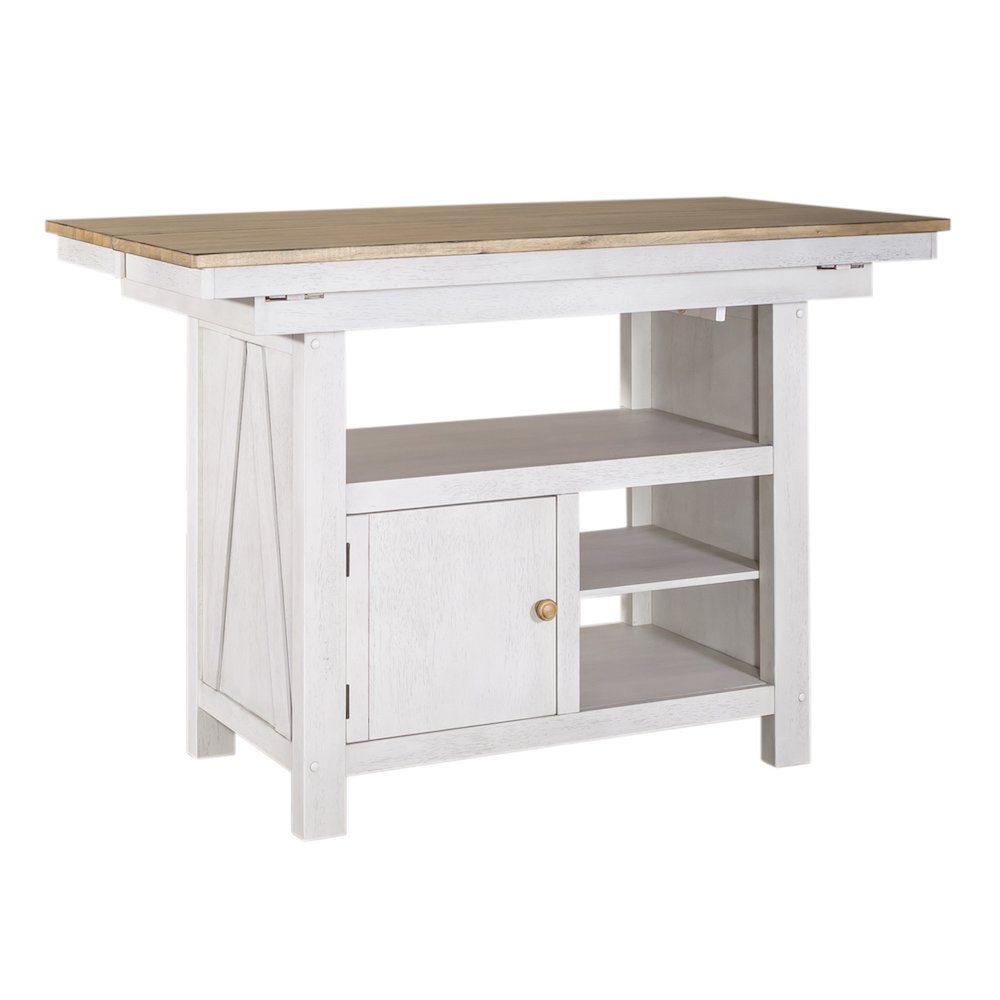 Lindsey Farm Kitchen Island in Rubberwood Solids & Veneers w/ MDF. Picture 2