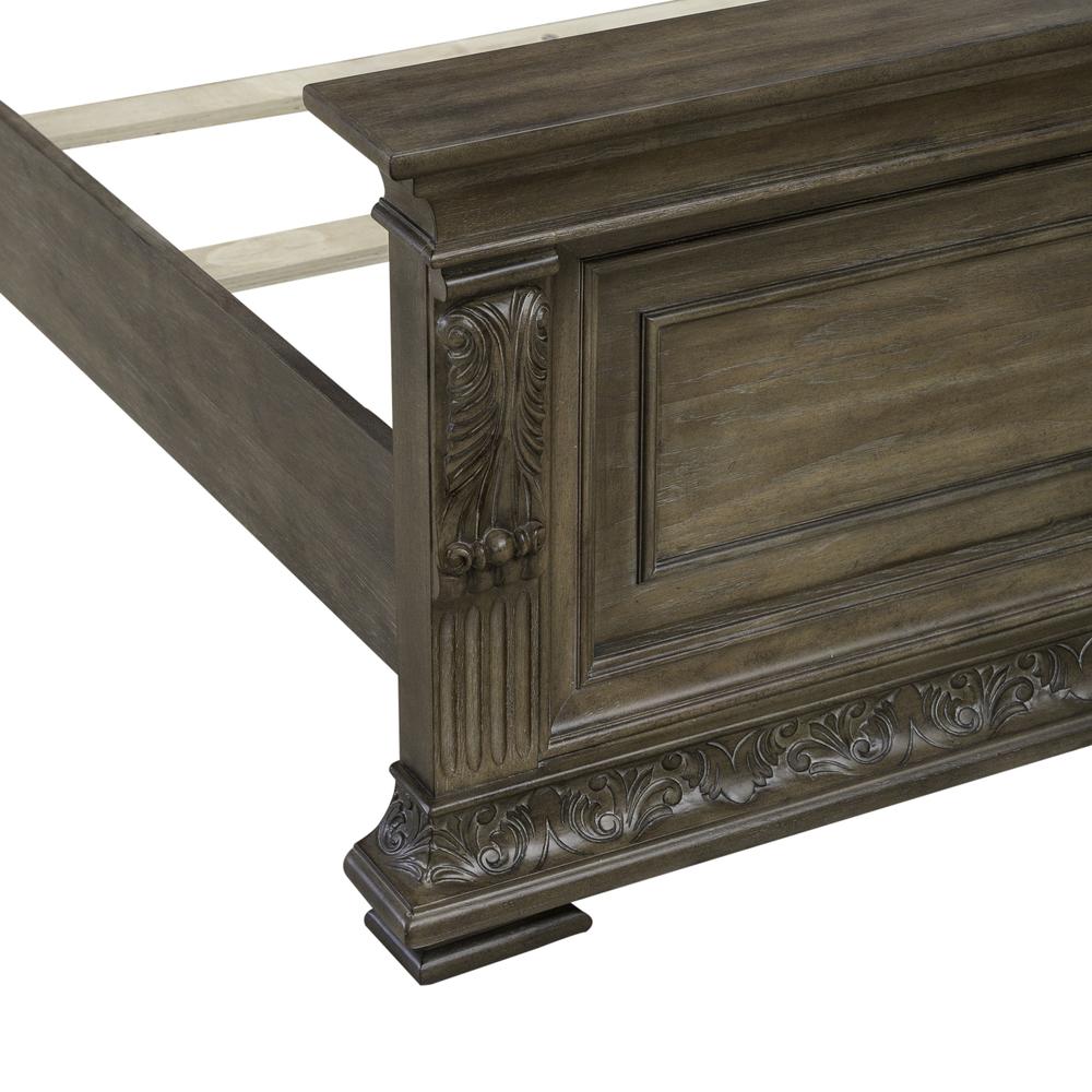 Carlisle Court King Panel Bed - Chestnut with Gray Dusty Wax Finish. Picture 7