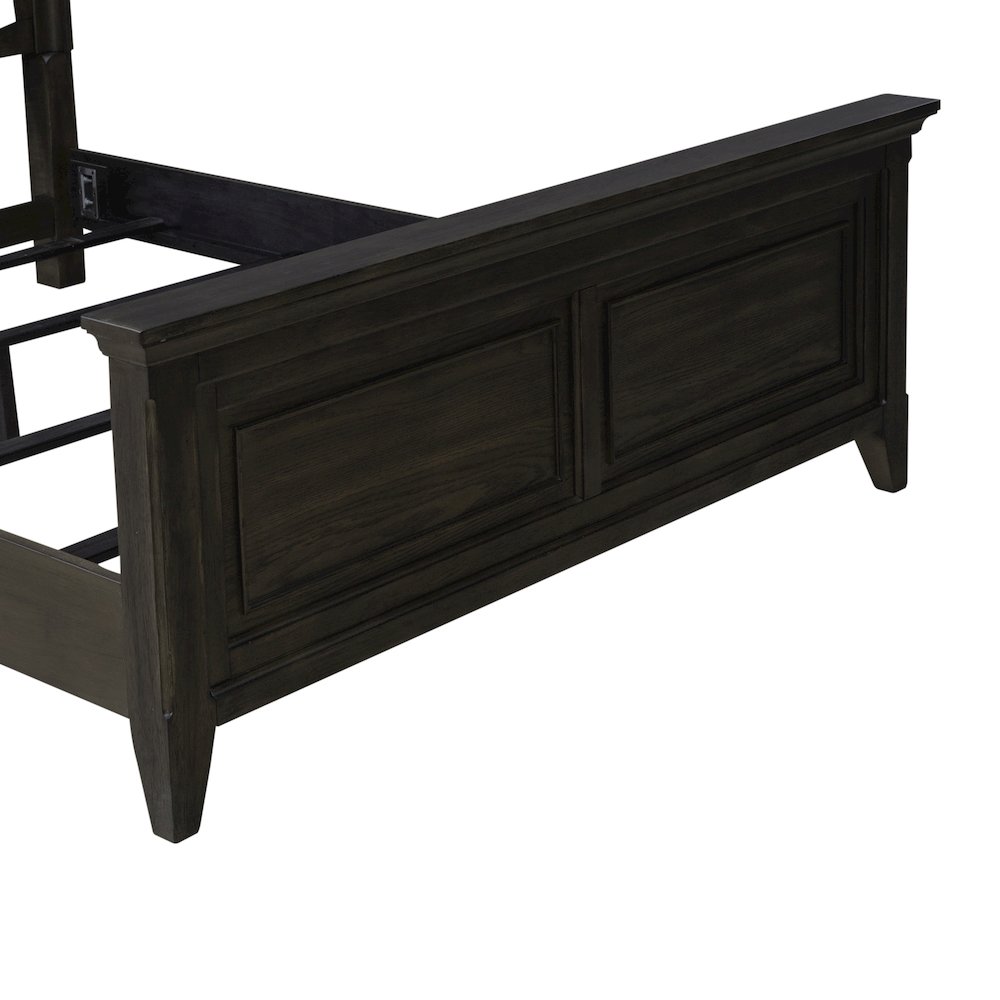 Queen Uph Bed in Rubberwood Solids & Split Heart White Oak Veneers. Picture 5