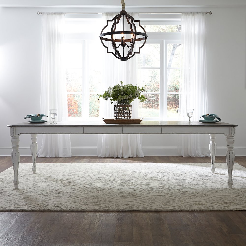 Opt 5 Piece Leg Table Set in Rubberwood Solids w/ White Oak & Birch Veneers. Picture 5