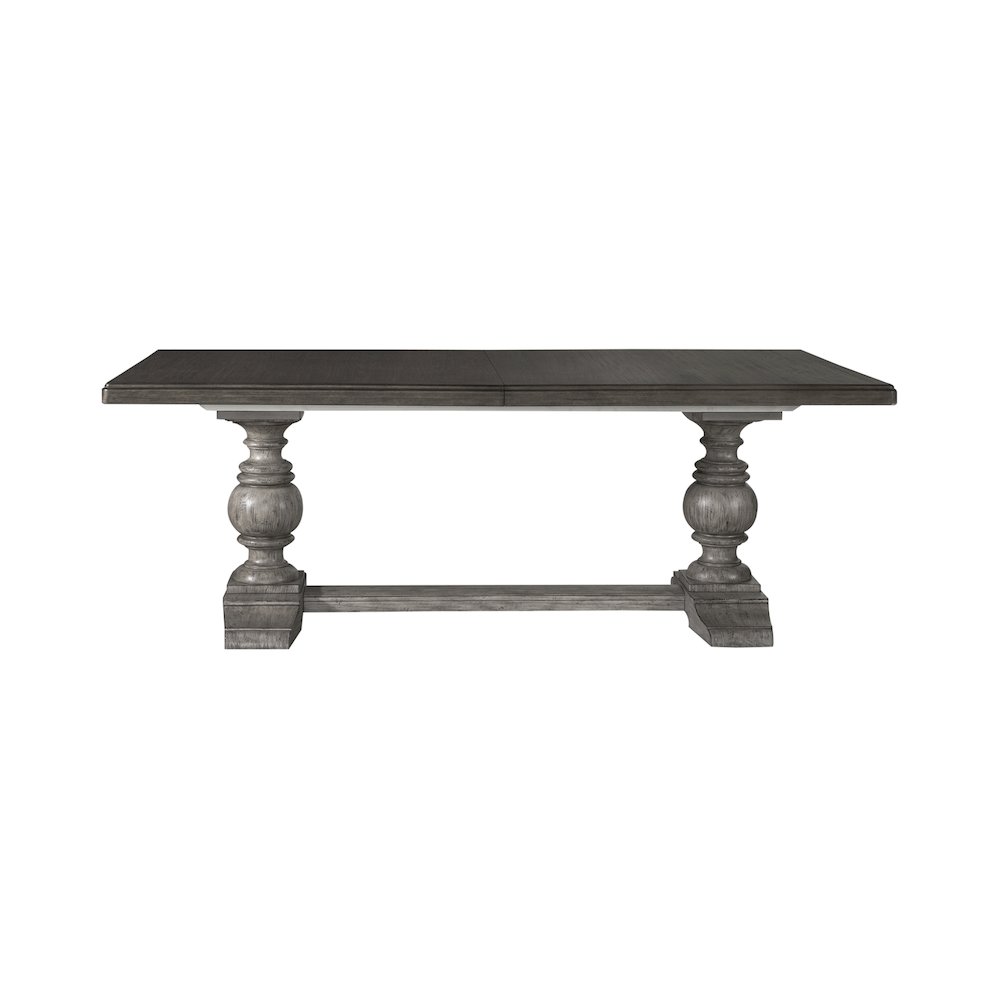 River Place Trestle Table Set in Pine Solids & Veneers. Picture 1