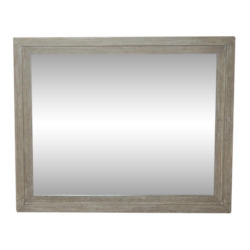Belmar Landscape Mirror in Washed Taupe. Picture 2