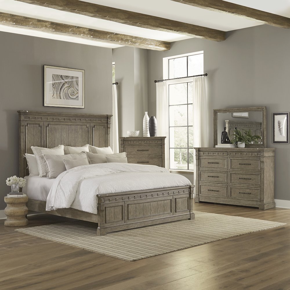 Town  Queen Panel Bed, Dresser & Mirror, Chest. Picture 1