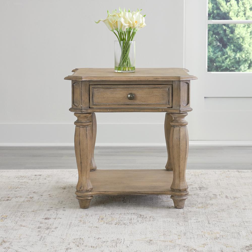 Magnolia Manor End Table in Weathered Bisque. Picture 11