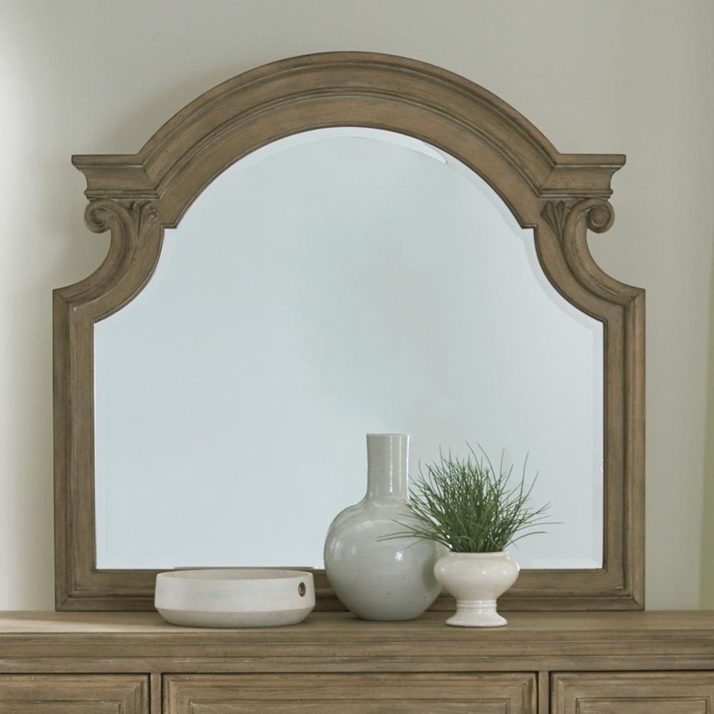 Magnolia Manor Mirror in Weathered Bisque. Picture 1