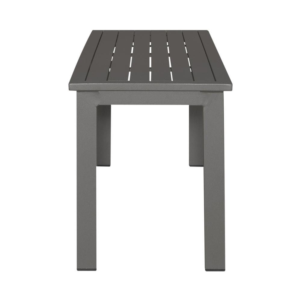 Outdoor Dining Bench - Granite Transitional Grey in Granite Finish. Picture 3
