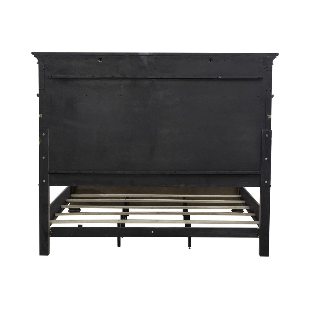Carlisle Court King Panel Bed - Chestnut with Gray Dusty Wax Finish. Picture 4