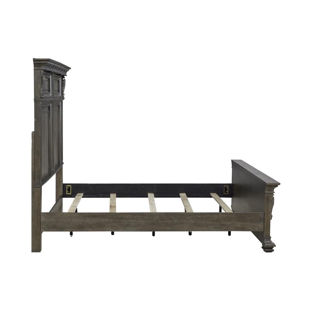 Carlisle Court King Panel Bed - Chestnut with Gray Dusty Wax Finish. Picture 3