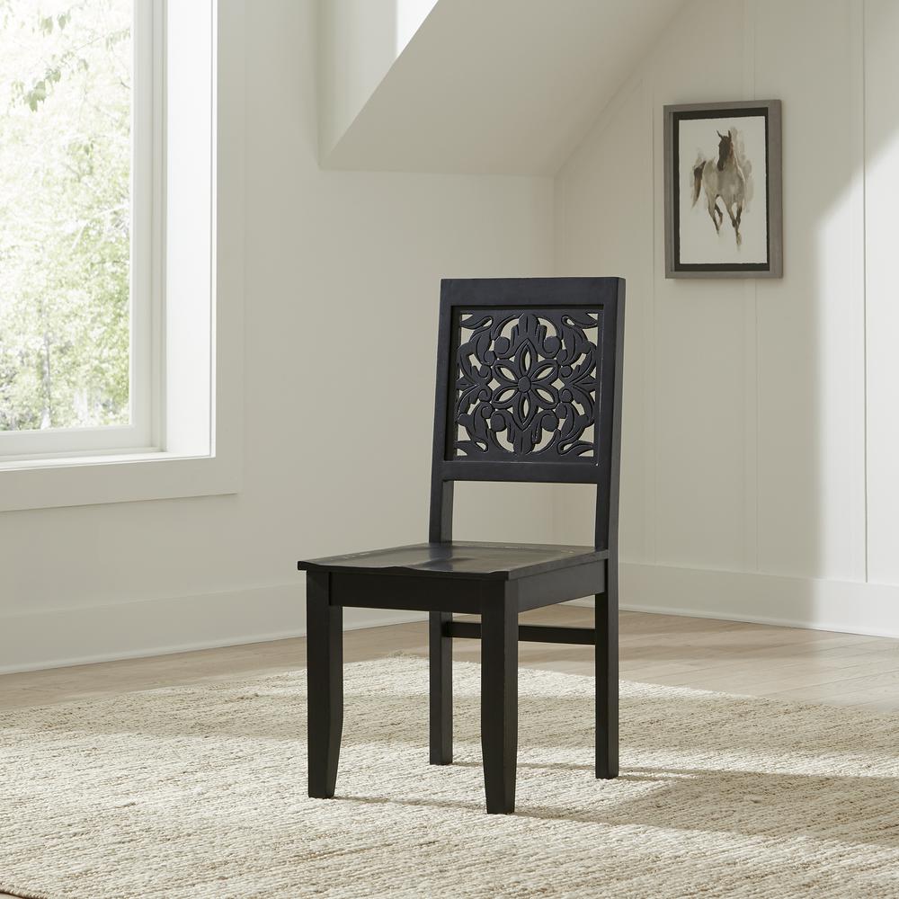 Trellis Lane Accent Chair- Black. Picture 3