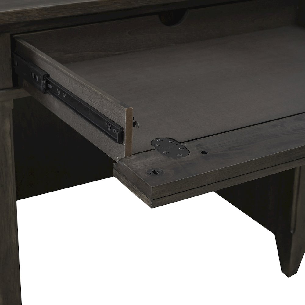 Executive Credenza in Rubberwood Solids w/ Split Heart White Oak Veneers. Picture 9