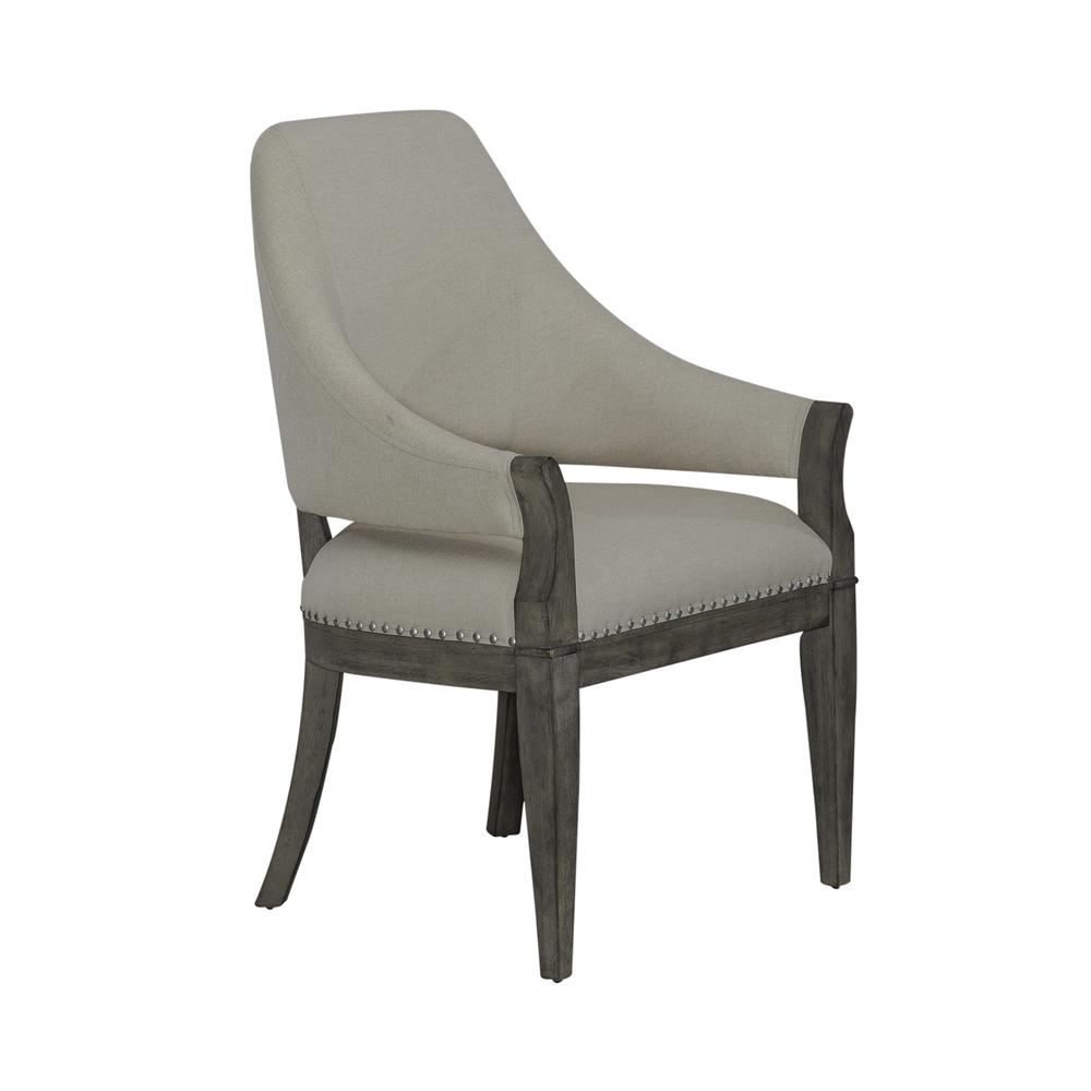 Uph Arm Chair (RTA) Traditional Brown in Havana Brown Finish. Picture 1
