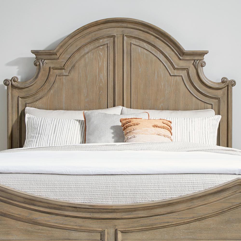 Magnolia Manor King Panel Headboard in Weathered Bisque. Picture 1