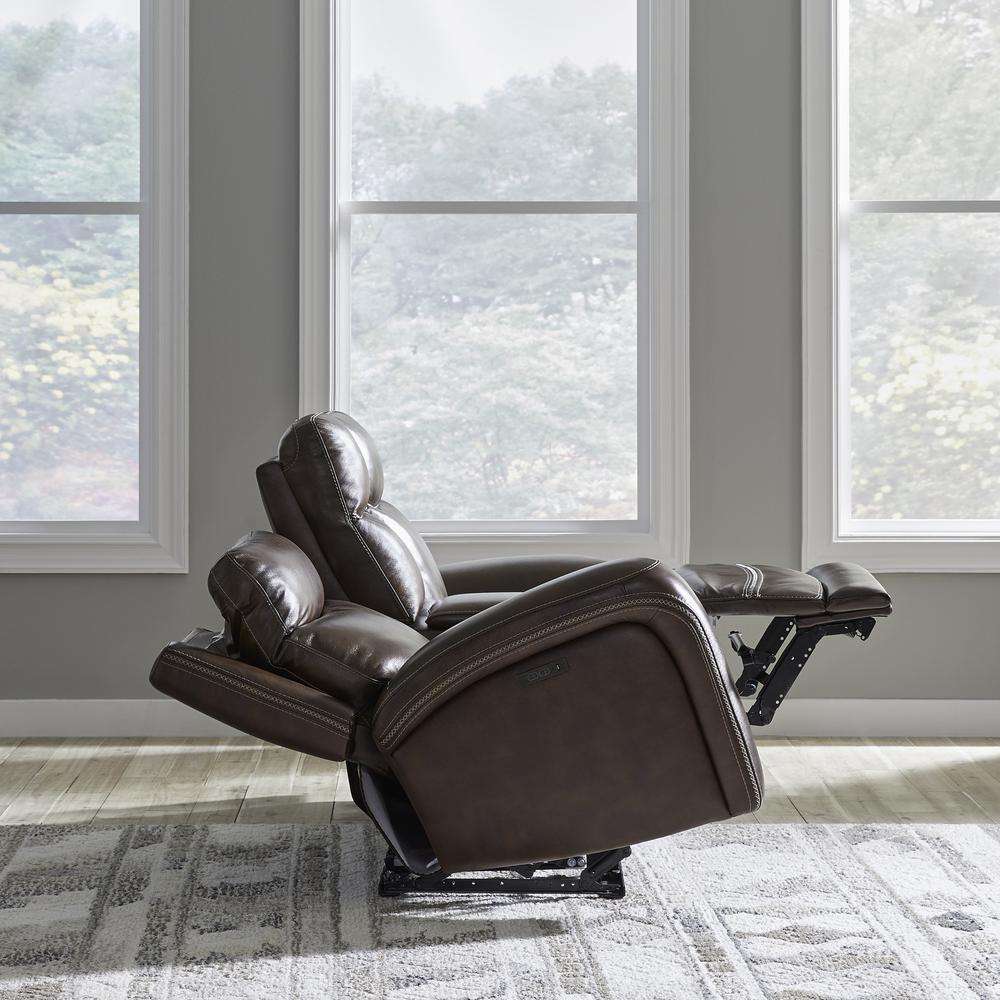 Power Dual Reclining Loveseat w/ Console, Power Headrest and Zero Gravity. Picture 4