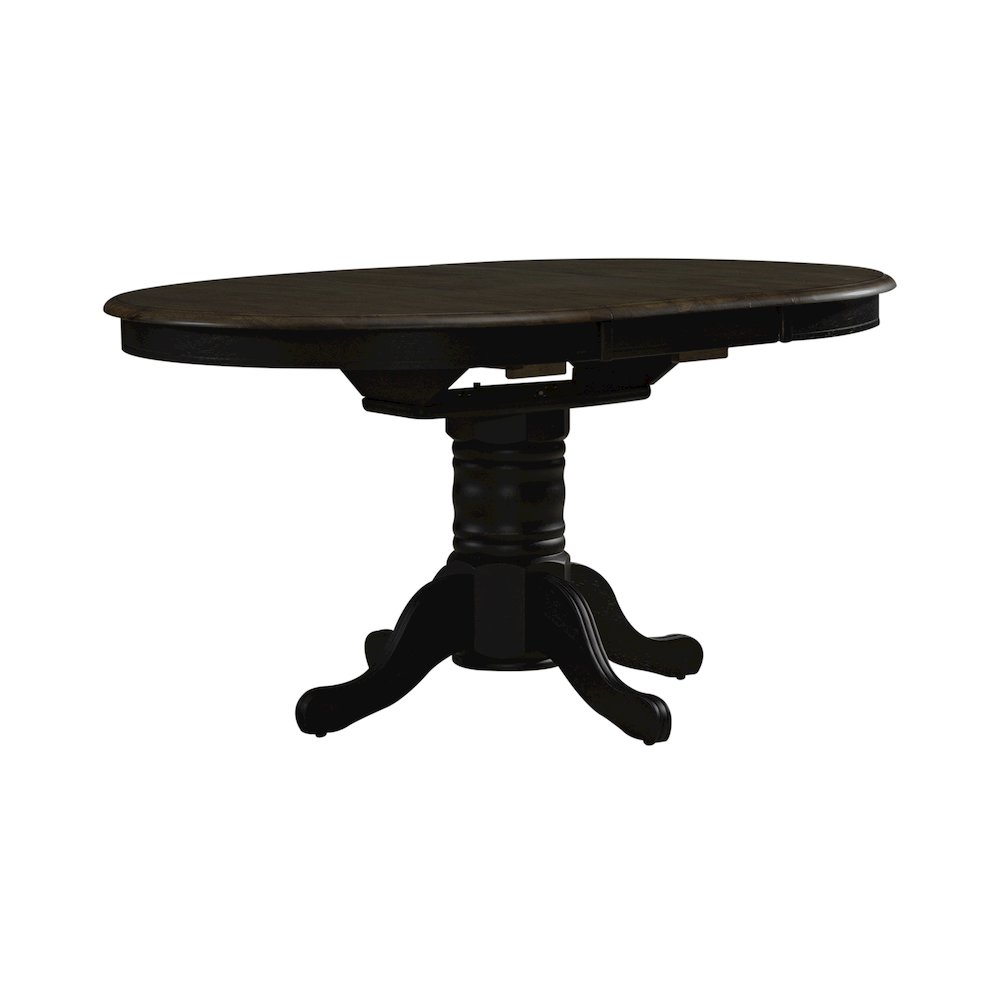 Pedestal Table Set- Black in Rubberwood Solids. Picture 9