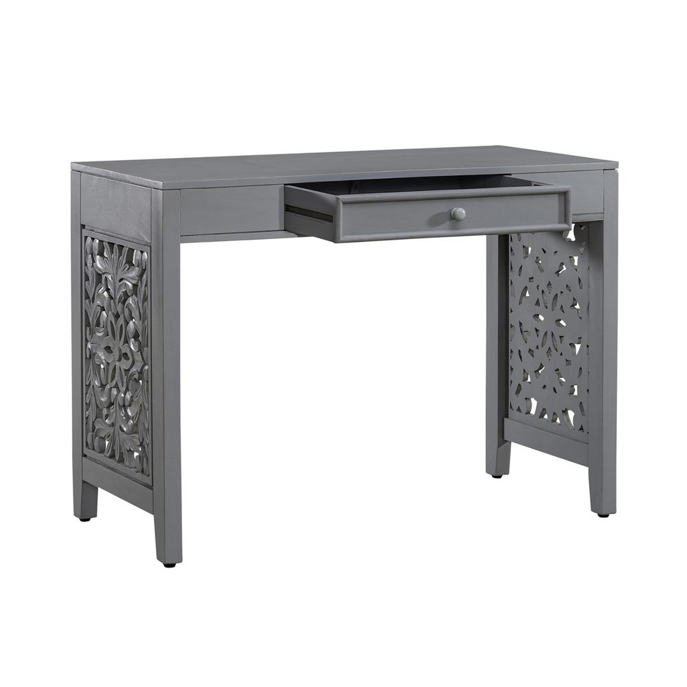 Trellis Lane Accent Writing Desk- Grey. Picture 2