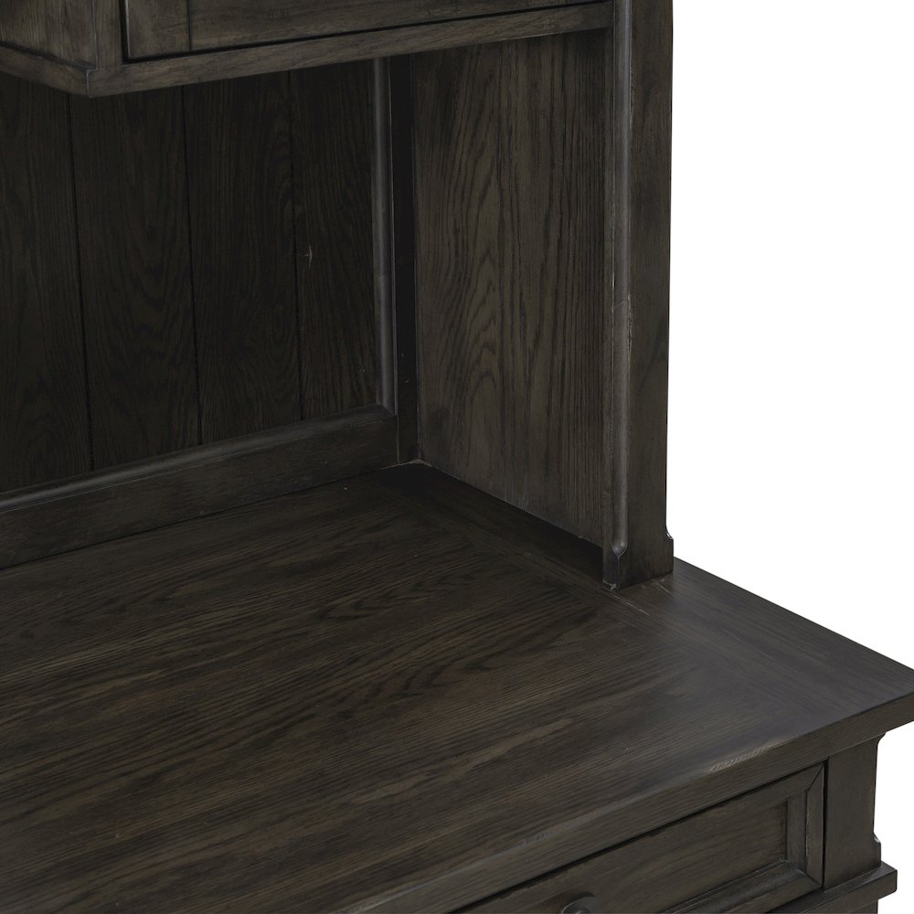 Credenza & Hutch in Rubberwood Solids w/ Split Heart White Oak Veneers. Picture 5