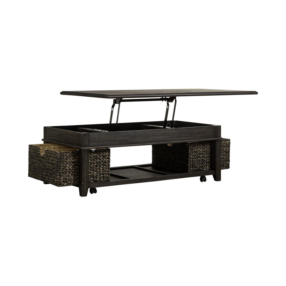 Mill Creek Lift Top Cocktail Table in Peppercorn. Picture 1