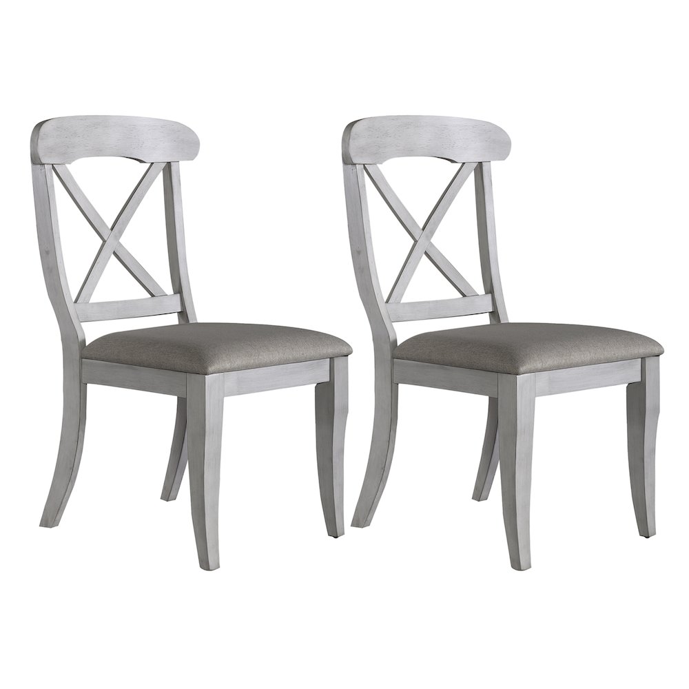 Uph X Back Side Chair (RTA) - Set of 2 in Rubberwood Solids w/ Pine Veneers. Picture 1