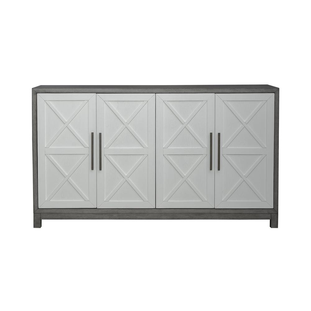Accent Buffet Contemporary White in Two-Tone Shell White. Picture 2